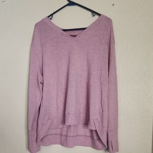 L.L. Bean Women's Long Sleeve V-Neck in Light Purple